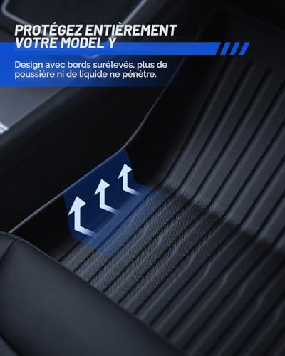 LANTU 9pcs Floor Mats for Tesla Model Y 2025-2026 Premium/Performance TPE All Seasons 3D High Edge Non-slip Waterproof for Trunk and Second Row Seats Juniper Accessories