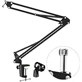 NEUMA Microphone Suspension Mic Stand Boom Scissor Arm Stand Microphone Clip with 5/8” Screw for Blue Yeti, Snowball and All Other Microphones