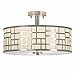 POPILION 16 Inch Modern Design Metal Chrome Finish Flush Mount Ceiling Light, Ceiling Lighting for Kitchen Dining Room Bedroom