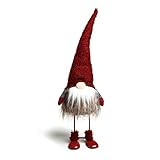 ITOMTE Handmade Swedish Gnome, Scandinavian Tomte, Yule Santa Nisse, Spring Nordic Figurine, Plush Elf Toy, Home Decor, Table Ornament, Christmas Decorations, Holiday Presents - 17 Inches, Red