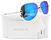 Michael Kors MK5004 Chelsea Aviator Sunglasses Rose Gold w/Blue Mirror (1003/25) MK 5004 100325 59mm Authentic BUNDLE with Designer iWear Eyewear Care Kit