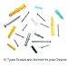NINDEJIN 482 PCS Drywall Anchors with Wall Screws Assortment Kit, Plastic Anchors and Self-Tapping Screws Assorted Set Included 10 Sizes for Hanging Mounting on Wall with 5 Colors for Drywall Anchor