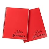 Nasco Practice Student Artist Sketchbooks - 50 Sheets, Bulk Pack of 50-8 - 1/2
