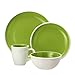 Rachael Ray Dinnerware Rise 4-Piece Stoneware Salad Plate Set, Green