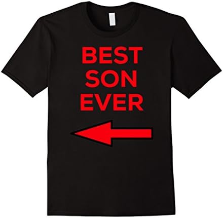 Mens Best Son Ever Red Arrow Graphic Logo T-Shirt 2XL Black