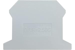 Erayco D/UK-2.5BG DIN Rail Mounted Terminal Block End Cover (Pack of 20)