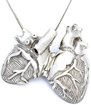White Bronze Original Anatomical Heart Locket