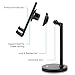 Adjustable Cell Phone Stand Holder for Desk Universal fits All Cellphones Compatible iPhone Xs Max XR X 6 6S 7 8 Plus, Galaxy S10 Plus Note 9& 7”-13” Tablets iPad, Great for Facetime& Recipe Reading