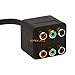 Cmple 3-RCA Component Video 1 Male to 2 Female RGB Splitter