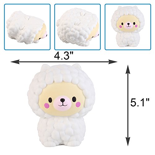 Anboor 5.1 Inches Squishies Sheep Bear Jumbo Kawaii Soft Slow Rising Scented Animal Squishies Stress - //medicalbooks.filipinodoctors.org