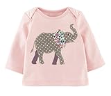 Fiream Girls' Cotton Crewneck Solid Long Sleeve T-shirt(7450TZ,18M)