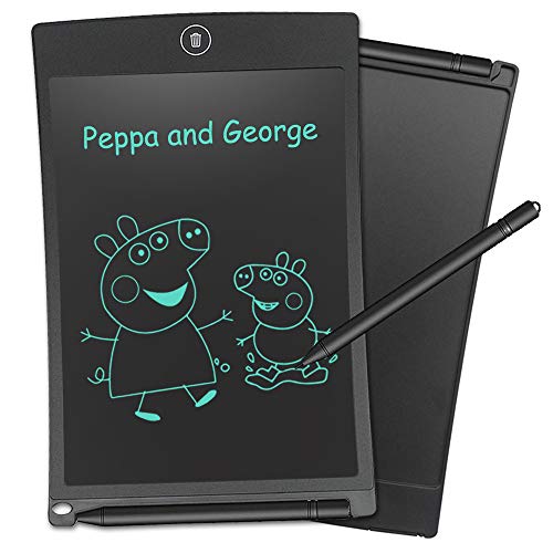 LCD Writing Tablet, Electronic Writing & Drawing Doodle Board, 8.5 inch Handwriting Paper Drawing Tablet for Kids & Adults, LCD Draft Pad with Smart Stylus for Home, School and Office, Black