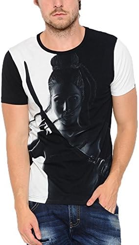 Voiz Homme Men's Samurai Woman Graphic T shirt
