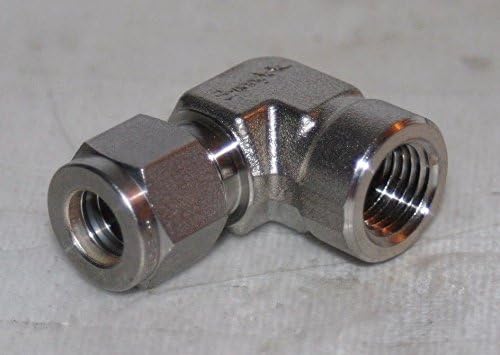 Duolok 316SS Female Elbow 3/8'' Tube x 1/4'' NPT (Swaglok PN: SS-600-8-4; Parker PN: 6FEL4N-316; Hy-Lok PN: CLF 6-4N-S316)