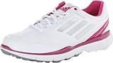 adidas Women's Adizero Sport II Golf Shoe,Running White/Metallic Silver/Bahia Magenta,9.5 M US