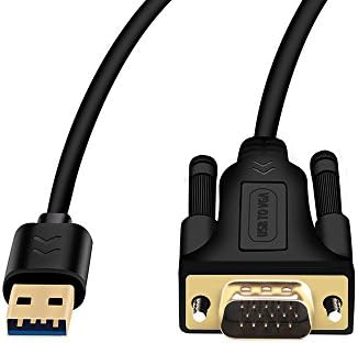 USB 3.0 to VGA Adapter Cable 4.9FT External Video Card Multi Monitor Adapter for Windows 10/8.1/8/7 Laptop Desktop PC - Supports up to 1920x1080