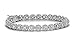 NYC Sterling Women 8MM Floral Halo Cubic Zirconia Design Tennis Bracelet