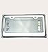 Circle Cool T304 Stainless Steel Polish Mirror License Plate Frame Holder Tag w/ Chrome Metal Cap