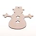 Christmas Wooden Crafts Hanging Ornaments Christmas Tree Decoration Unfinished Wood Cutouts for DIY Blank Slices to Paint (10PCs Snowman Style)