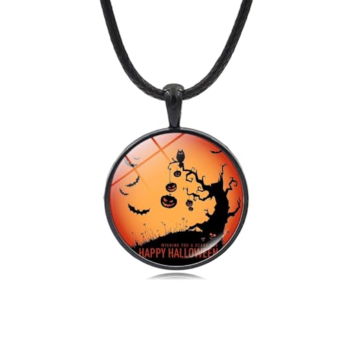 DEYOUM Halloween Gothic Necklace for Women Men Dainty Vintage Cat bat Magic Mystic Hat Necklaces Pendant Halloween Party Holiday Jewelry Gifts Accessories (style3) at Amazon