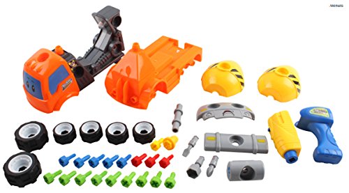 Memtes Take-A-Part Cement Mixer Truck Toy Included with Power Drill - Thumbnail 6