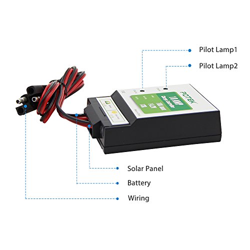 POTEK 10-Amp/130-Watt 12-Volt Solar Charge Controller Battery Regulator for Solar Panel