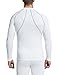 Baleaf Men's Thermal Compression Baselayer Long Sleeve Top Mock Neck White/Gray Size M