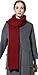 NEOSAN Women Men Winter Thick Cable Knit Wrap Chunky Warm Scarf Wine Red Hor