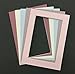 Pack of 10 11x14 Picture Mats, Pastel Colors, with White Core Bevel Cut for 8x12 Pictures