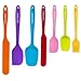Silicone Spatula - 7 Spatulas Silicone Heat Resistant - Mini Rubber Spatula Set - Cooking Spatulas for Nonstick Cookware - Colorful Baking Kitchen Spatula Set - One Piece Design Spoon (Multicolor)