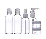 1Set(6PCS) Clear Plastic Empty Refillable Cosmetic