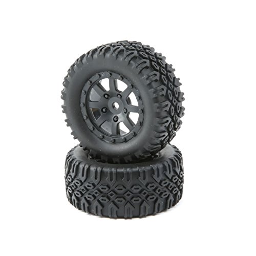 Losi FF/RR Tire, Mounted (2): Mini 8IGHT-DB, LOS41007