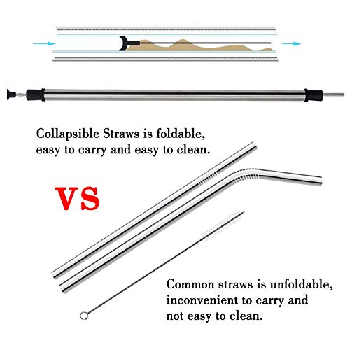 4 Collapsible+Reusable+Stainless+Food+grade+Household