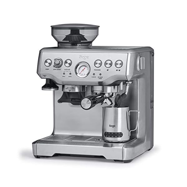 Sage Appliances the Barista Express Espressomaschine mit Milchaufschäumer, Siebträgermaschine, SES875BSS, Gebürsteter… – Bild 4