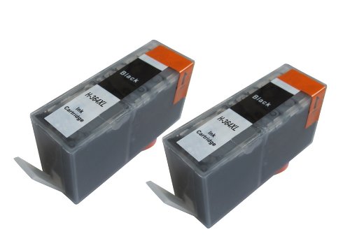 NOW INK LTD 2 x BLACK CHIPPED COMPATIBLE INK CARTRIDGES THAT WORK ON 364XL, 364 PRINTERS. LATEST 2014 CHIP AND SHOW INK LEVELS. DESKJET 3070a, 3520 OFFICEJET 4610, 4620, 4622 PHOTOSMART: B8550, B8553, B8558, C5324, C5370, C5373, C5380, C5383, C5388, C5390, C5393, C6300, C6324, C6340, C6350, C6380, C6383, D5445, D5460, D5463, D5468, D7560, B109, B110a, B111, B209, B210, B211, C309, C310, C410 5510e, 5515e, 5520, 5524, 6510, 6520, 7510, 7520 ALL IN ONE, PLUS OTHERS. 24ml EACH