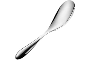 RUNROTOO Stainless Steel Rice Paddle Non-Stick Serving Spoon Large Cooking Spoon with Ergonomic Handle