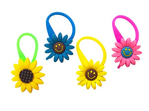 AVIRGO Colorful Glass Charms Wineglass Drink Marker Set 10 (4 Sunflowers)