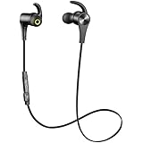 SoundPEATS Bluetooth Headphones Magnetic in-Ear Wireless Earbuds 4.1 Stereo Bluetooth Earphones for Sports Running with Mic (8 Hours Play Time, Hands-Free Calls, in-Line Control) - New Black