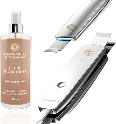 Ultraschallpeeling-Gerät & Porenreiniger Set – Inkl. 400ml Lifting-Toner & Mitesserentferner, 5-in-1 Skin Scrubber mit Ionen, EMS & LED – Für strahlende Haut & Anti-Aging