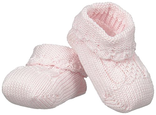 Jefferies Socks Unisex-Baby Cable Bootie, Pink, Newborn