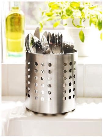 Amazon Com New Ikea Cutlery Caddy Stainless Steel Utensil Holder