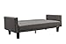DHP Sienna Sofa Sleeper, Tufted Linen Upholstery with Tapered Wooden Legs, Gray