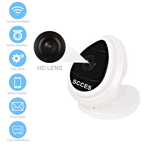 Wireless Security Camera, Mini IP Camera Home Wifi Wireless Security Surveillance Camera with Motion Detection/Email Alert Baby Monitor, Nanny Cam(white) - Thumbnail 5