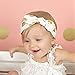 DZT1968® Baby Girl Wide Round Dot Rabbit Ear Headband Head Wrap Hair Band Turban Headwear (White)