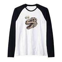 Dinosaur Gift for Kids T-Rex Dino Design Raglan Baseball Tee