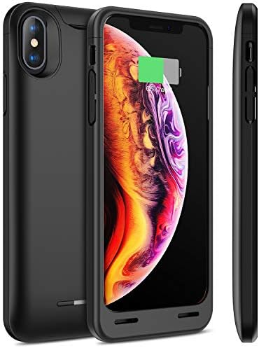 Snowpink iPhone X/XS Battery Case Qi Wireless Charging, 4200mAh Slim Portable Charger Case Rechargeable Extended Battery Protective Charging Case Compatible iPhone X/XS(5.8 Inch)