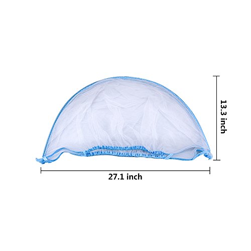 Topwon Universal Bug Net Mosquito Net for Baby Strollers Infant Carriers Car Seats Cradles (Blue)