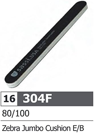 Professional Zebra Jumbo Cushion E/B 80 / 100 Grit Made in Korea - 50 pieces, Nail buffer, nail block, nail shine, gently grind your nails, sanding paper, cushion file, professional, pedicure, manicure, salon, buffing