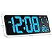 DreamSky 14.5 Inches Extra Large LED Digital Clock with Date Indoor Temperature Display, Oversized Desk Office Wall Clock with Fold Out Stand, Large Number Display, Plug in Clock with Auto DST