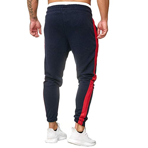 TIMEMEANS Casual Pants Mens Sport Sweatpants Long Trousers Tracksuit Fitness Joggers Pant Navy